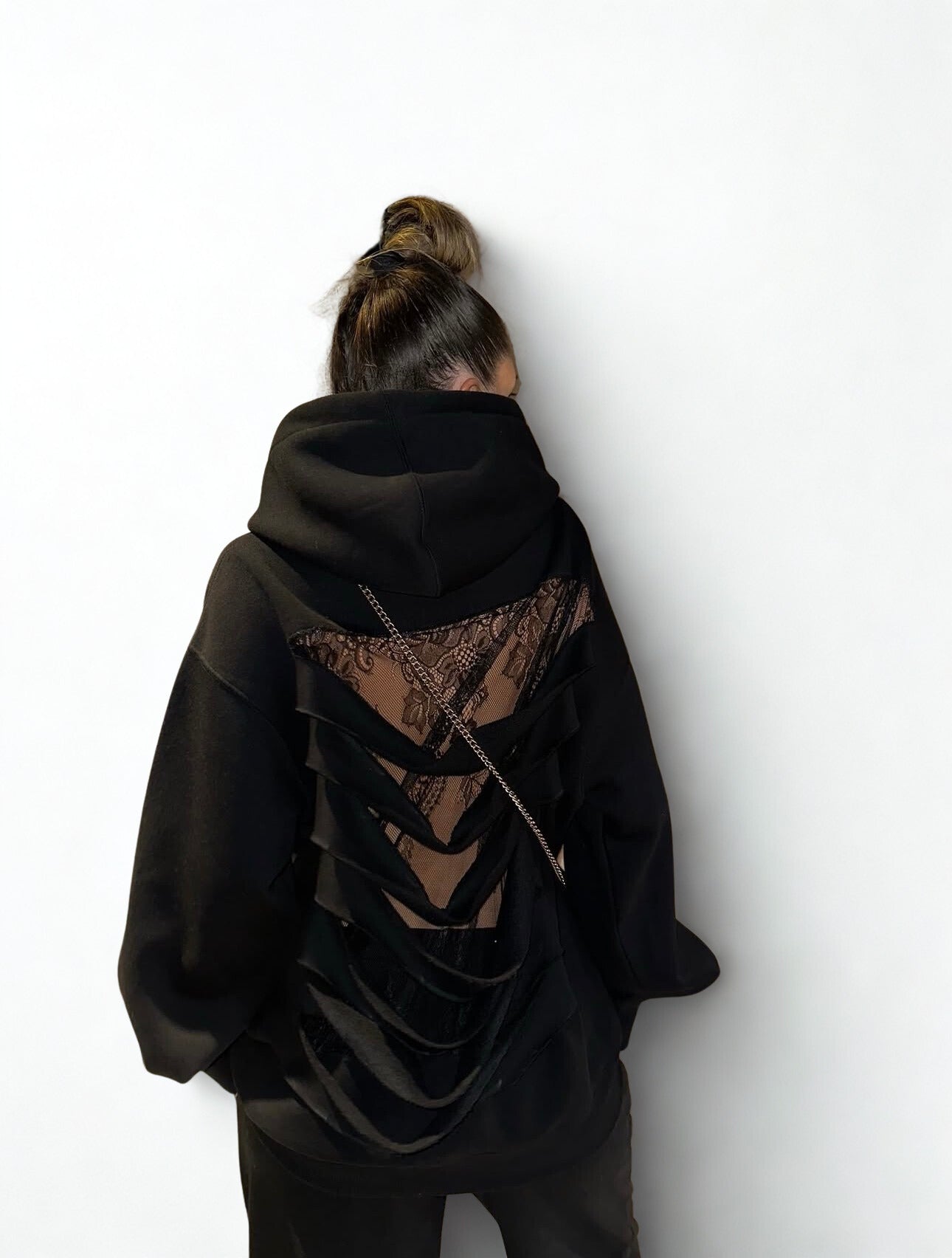IVERA Ripped Lace Hoodie
